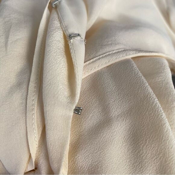 French Connection silk blouse in cream color size 6 - Picture 7 of 8